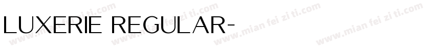 Luxerie Regular字体转换